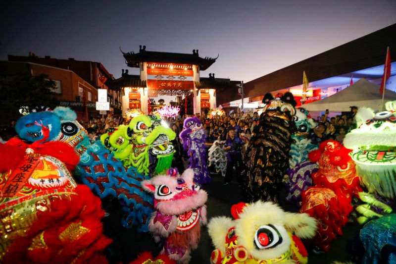 Lion-Dancers-Gathered-Around-Freedom-Plaza