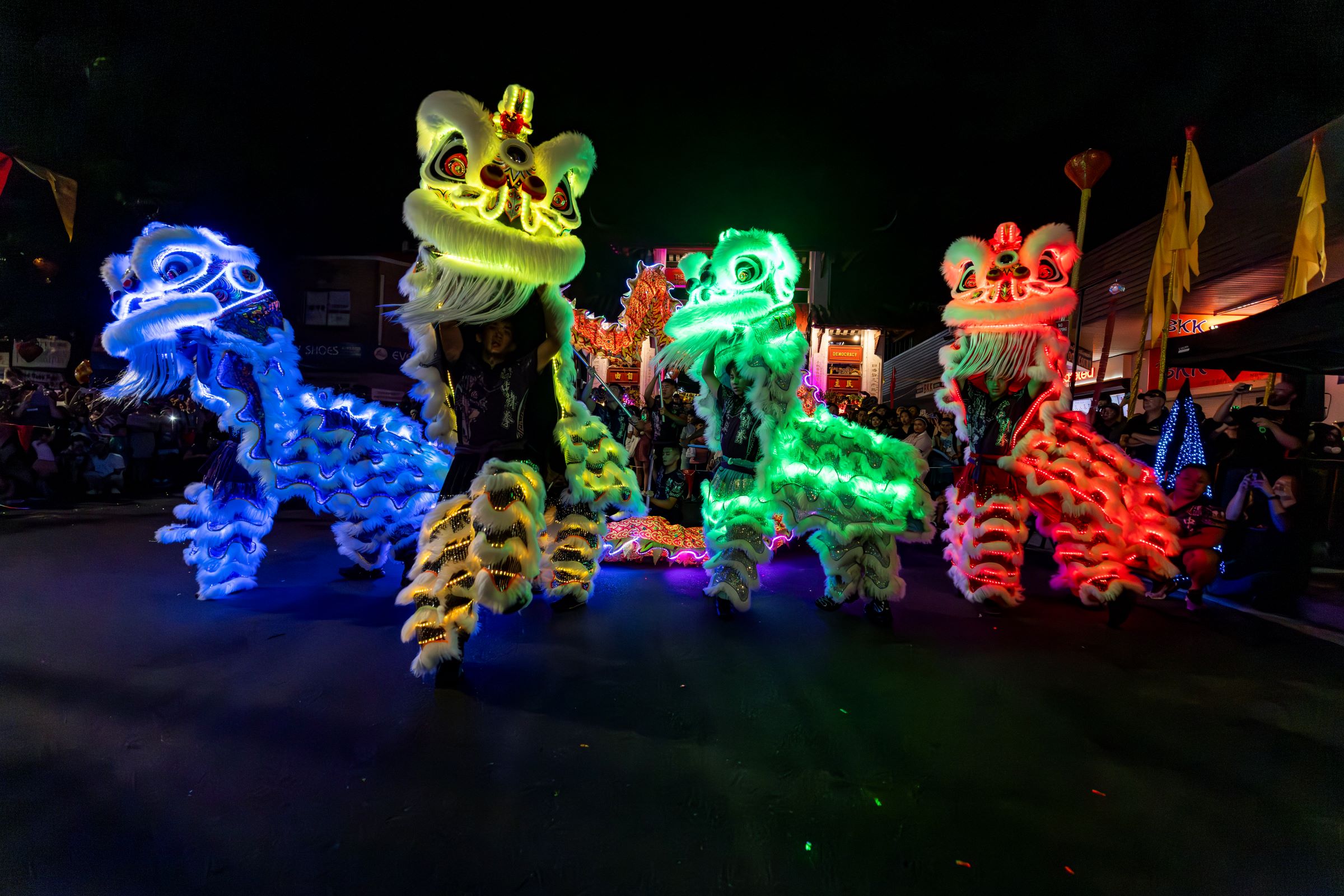 LED Lion dance show