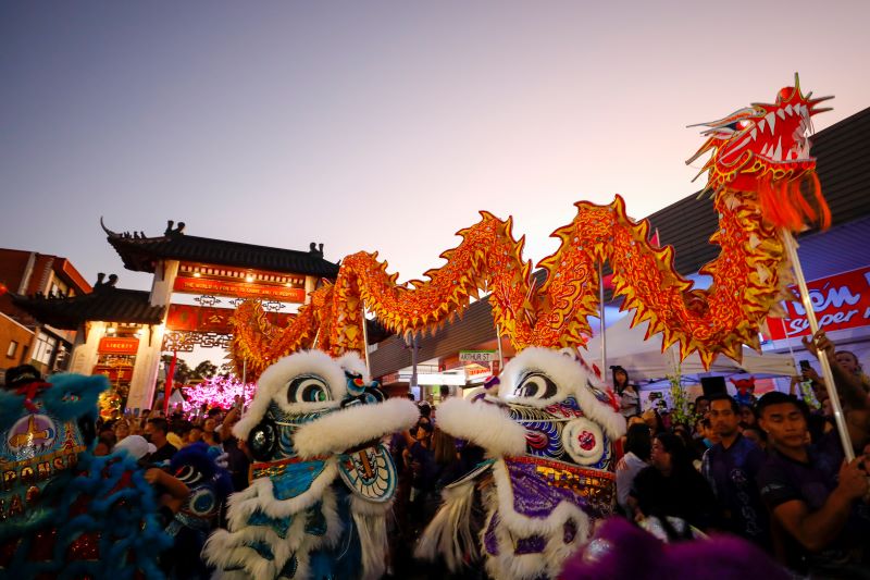 Lunar-New-Year-Festival-Lion-Dancers-and-Dragon